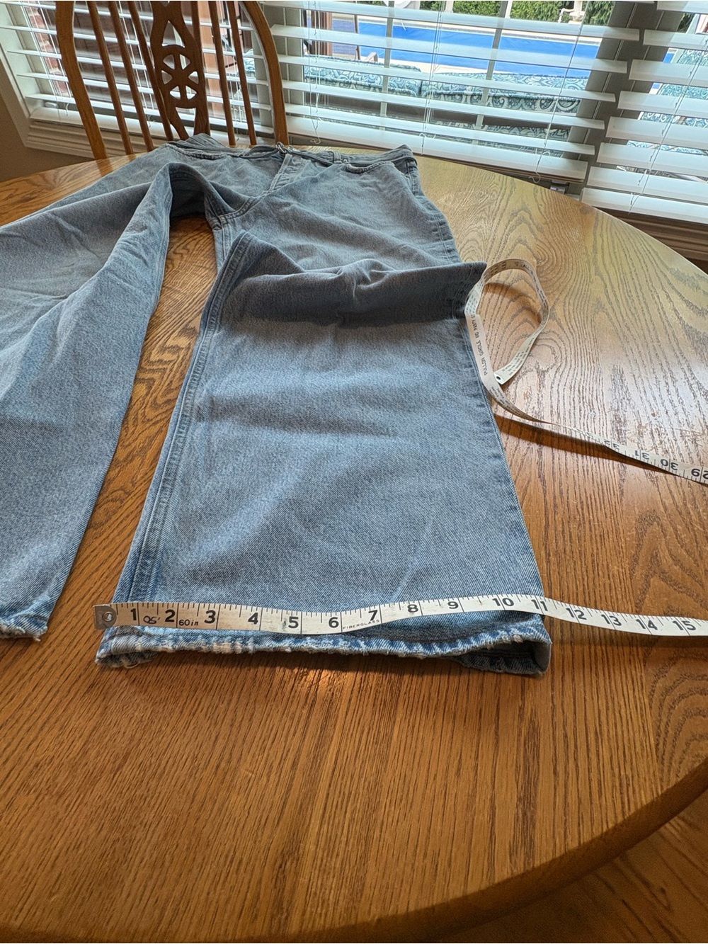 AGOLDE Emmi Wide Leg High Rise Jeans Size 30 Light Wash Thin Belt 30” Ins - Picture 8 of 15